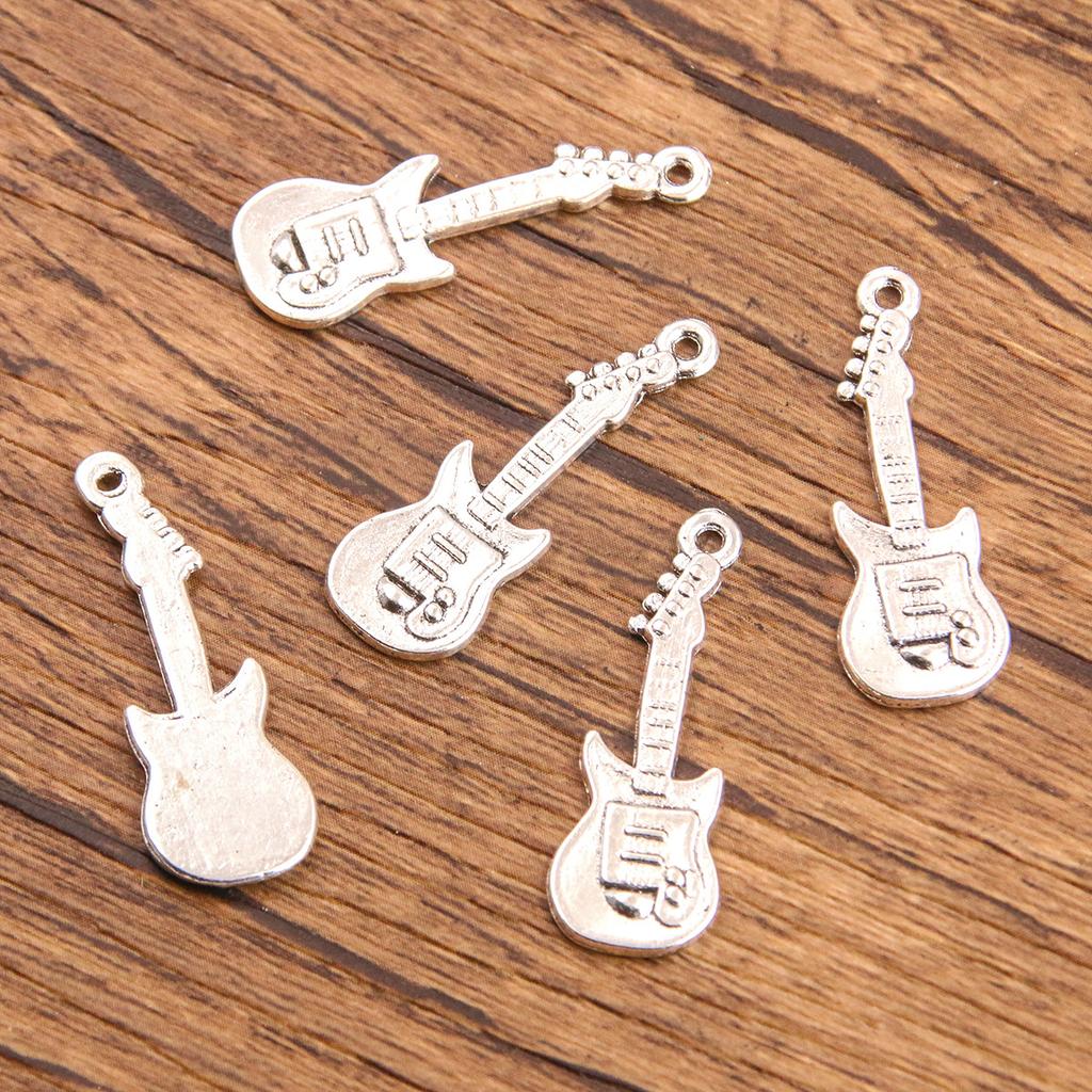 10pcs Musical Note Pendant Piano Guitar Microphone Speaker Suona Music Equipment Alloy Jewelry Accessories