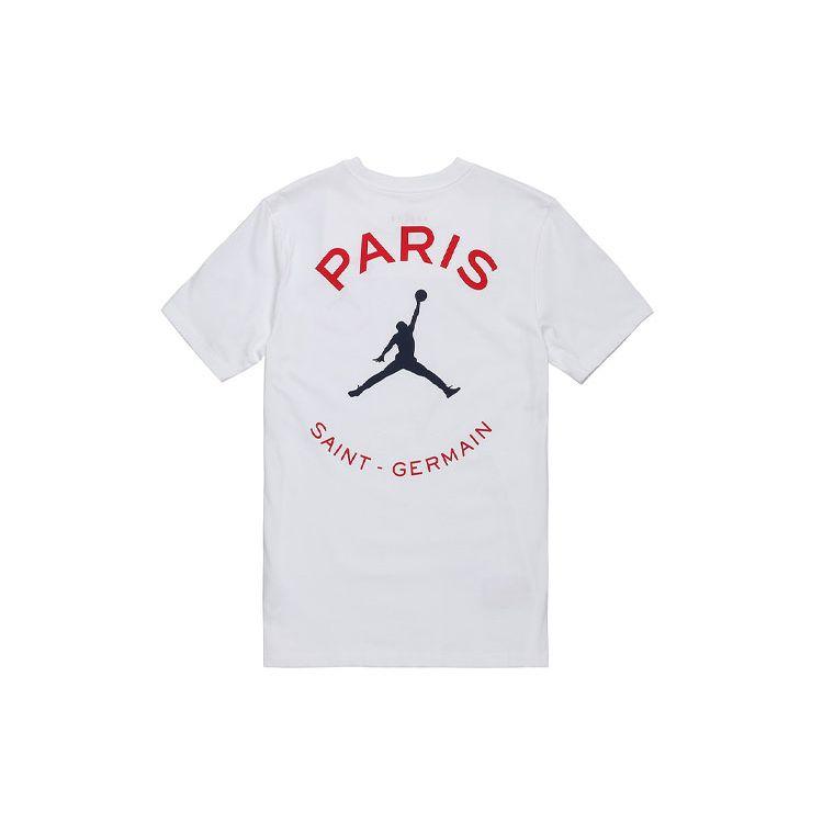 Футболка с принтом логотипа Air Jordan x PSG, с круглым вырезом, Белый DB6515-100 XXXL