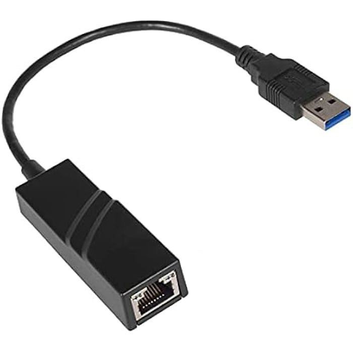 Adaptateur USB 3.0 - PREMIUMCORD - RJ45 Ethernet - 1000 Mbit/s - Plug and Play - Noir