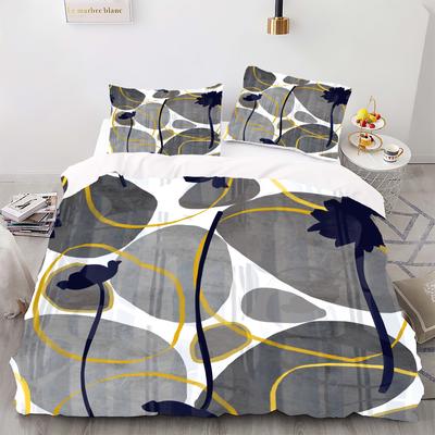 Simple Style - Digital Printed Duvet Kit - Polyester - Bedroom Decor -1 Bed Cover +2 Pillowcase (no Pillow Core)