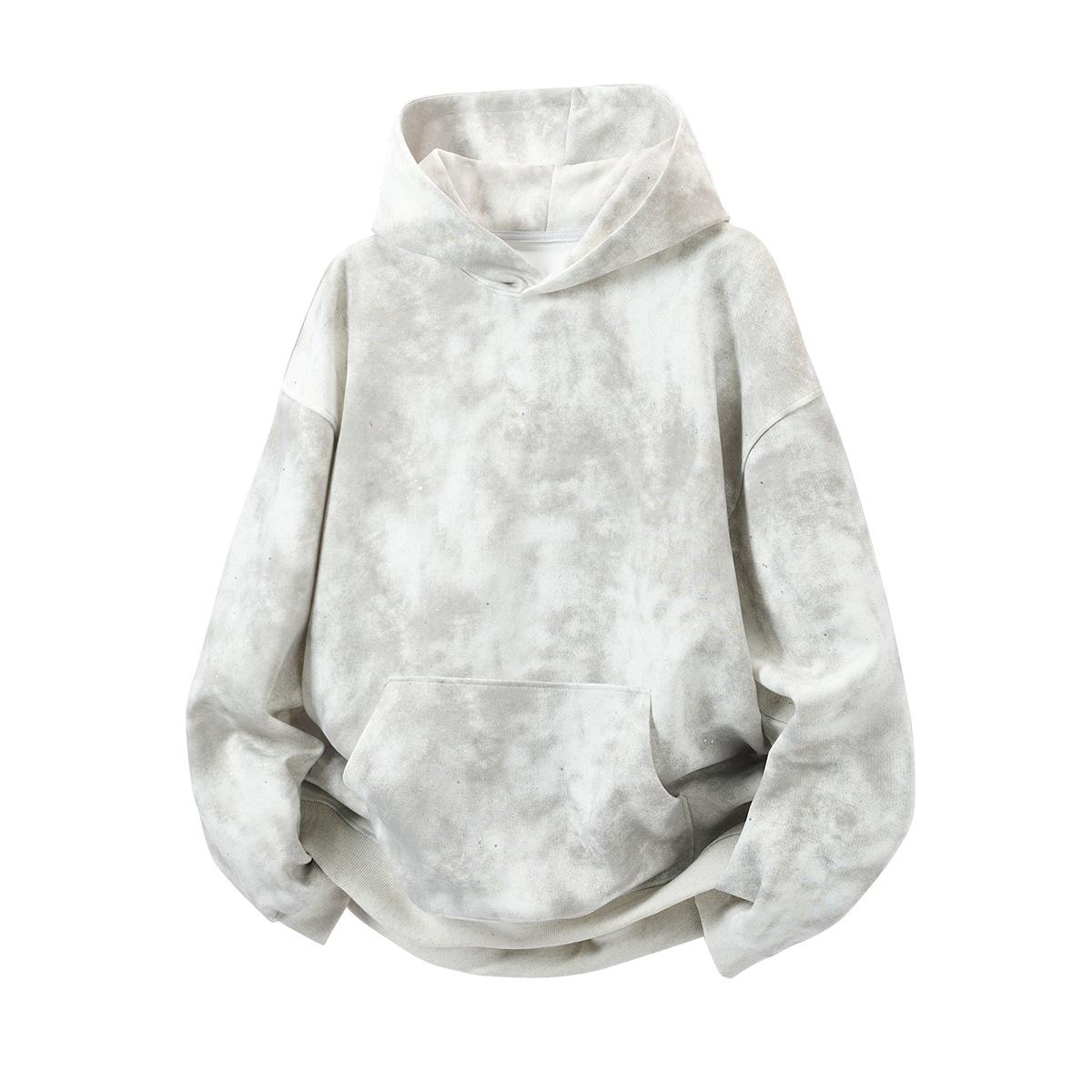 

Tie-dye Starry Hooded Sweatshirt - American Retro Women s Autumn/Winter Loose Fit Trendy Style 3XL