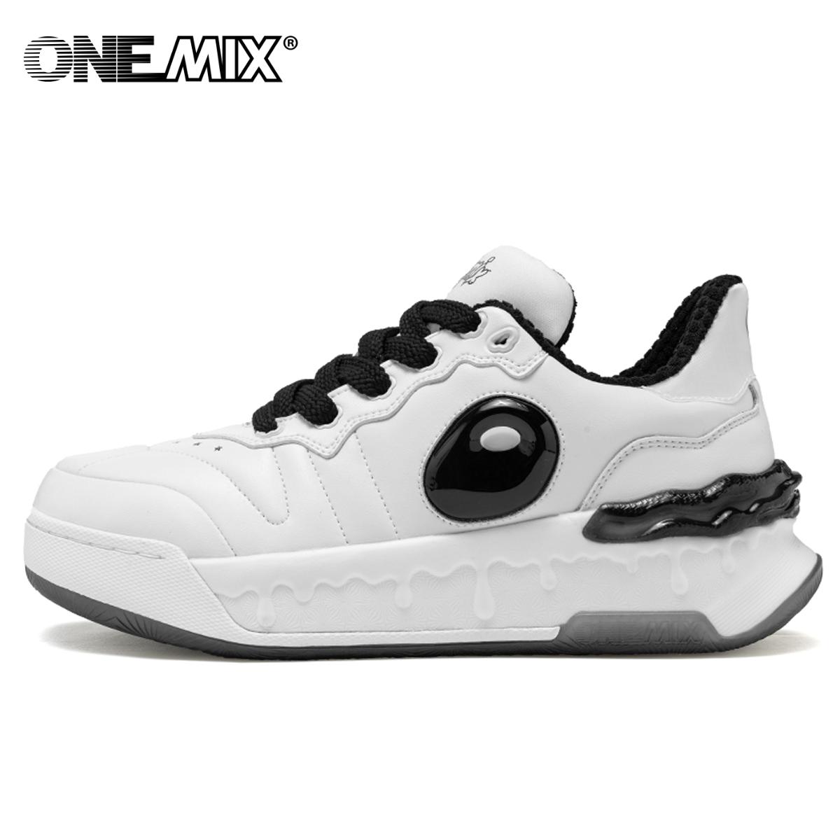 

ONEMIX Panda Дышащие амортизирующие повседневные кроссовки для скейтбординга Мужские кроссовки для скейтбординга Мягкие удобные осенние кроссовки для скейтбординга 41 белый