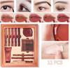 Gecomo Makeup Exquisites und Niedliches Kosmetikset 11 Teile Lippenstift Make-up-Palette Langanhaltend Anfänger Beliebt Weihnachtsgeschenk Neujahr Geburtstag