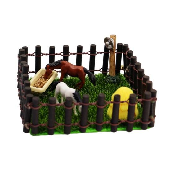 

Кукольный домик, игровая игрушка, фехтование, зеленая трава, реалистичный 1/12, фермерский дом, имитация птицы, набор животных, комплект поставки кукольного дома