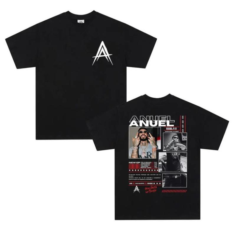ANUEL AA Suitable for All Seasons New Model Personality Clothes Couples Unisex Oversized T-shirt High Quality Hot Product High-end Luxury