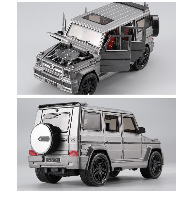 Large 1:24 Mercedes-Benz G65 Alloy Car Model with Sound and Light, Pull-Back, for Boys - Hot Sale In Taiwan Province.