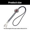Engraving Stone Bolo Tie Carved Necktie for Shirt Jeans Western Necklace Braided Shoestring Necktie Bolo Tie