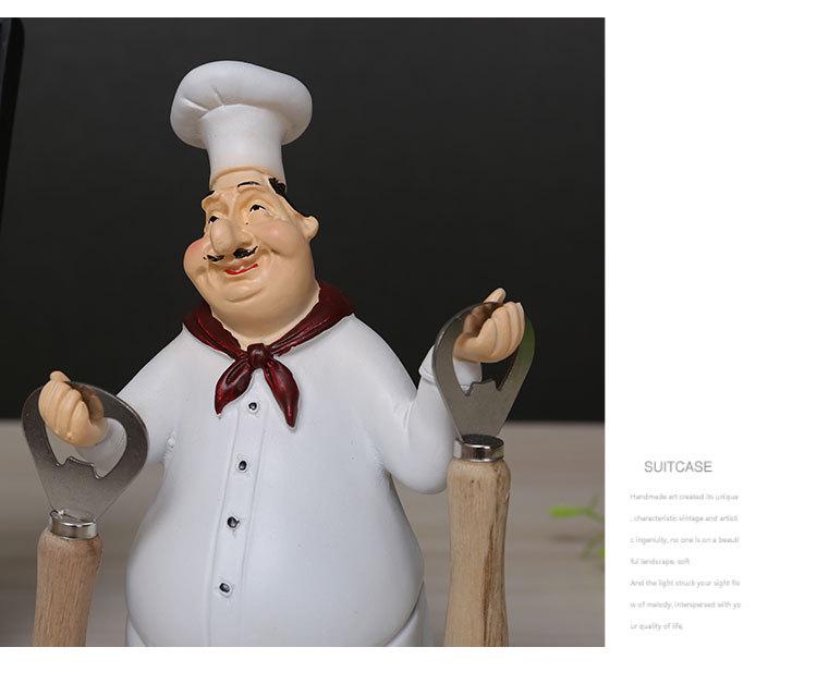Creative Resin Chef Figurine for Home, Restaurant, or Cafe Decor