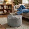 Unstuffed Bean Bag Cover Large Capacity Pouf Cover Non-Slip Round Lazy Sofa Covers  Home Use