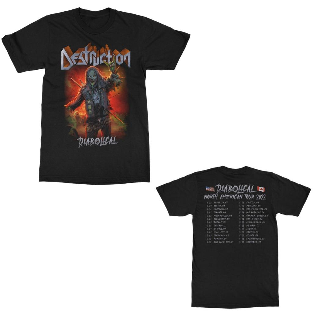 Best DESTRUCTION Band Graphic Cotton T-shirt Unisex Summer Short Sleeve Fashion Brand Tee Luxury Casual Vintage Retro Top