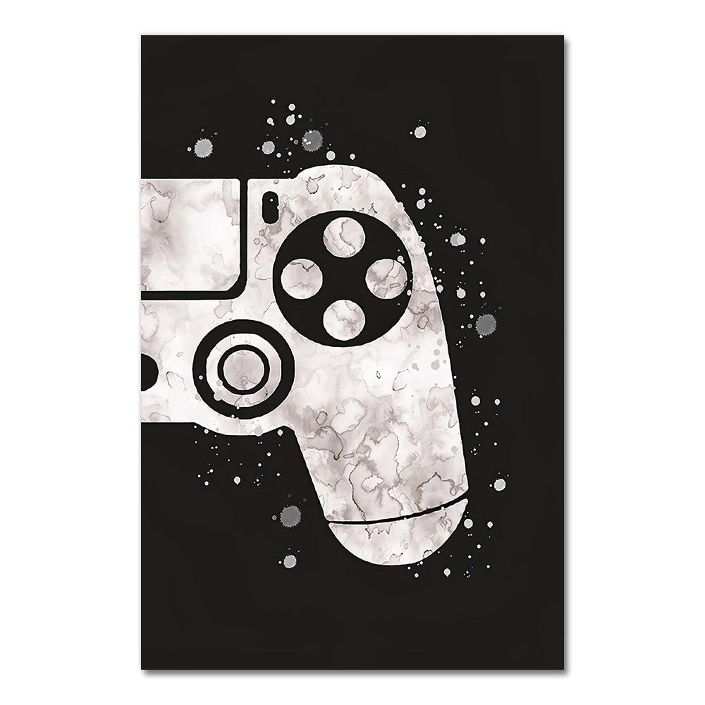 Stampa Poster Gioco Ragazzi Acquerello Illustrazione Gamepad Immagine Arte Murale Gioco Joystick Pittura su Tela per Camera Bambini Decorazione Casa