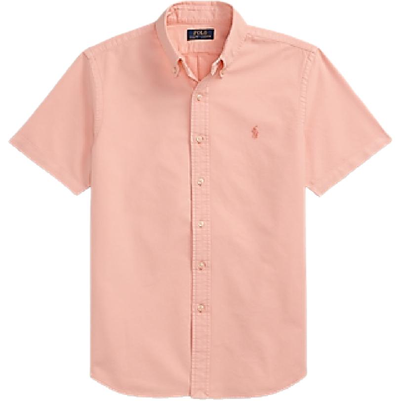 

Polo Ralph Lauren однотонная рубашка с коротким рукавом на одной пуговице мужская рубашки 710968961-005 M