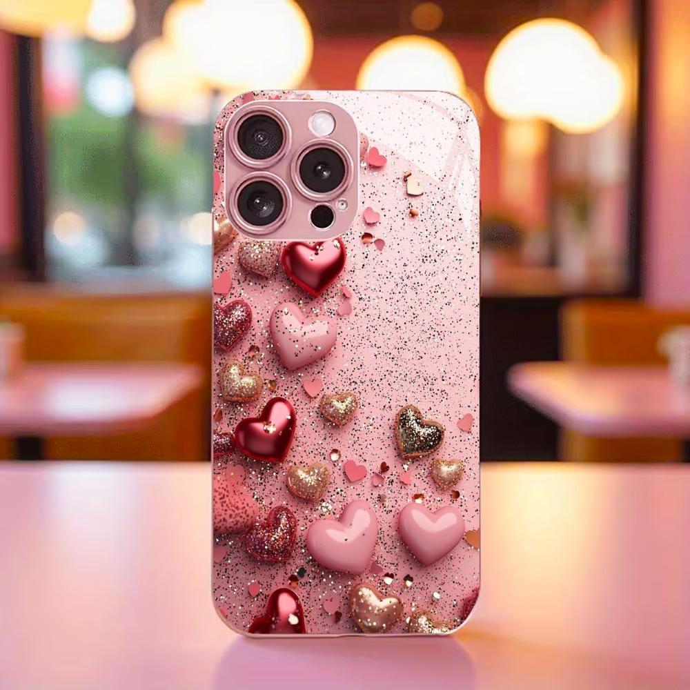 Colorful For Electroplated Glass Phone Case For iPhone 17 16 15 14 13 12 11 Pro Max Plus 16E 17Air Cover