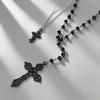 Gothic Dark Layered Cross Pendant Necklace for Women - Exaggerated Niche Design