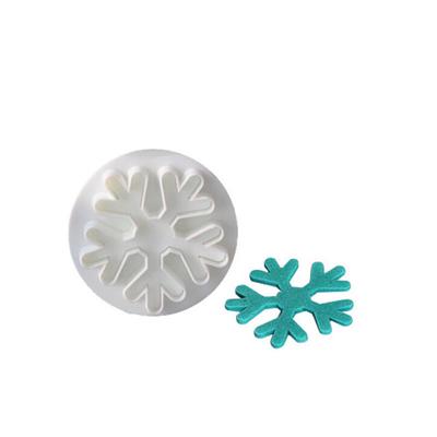 3Pcs Snowflake Plunger Cutter Mold Sugarcraft Fondant Cake Decorating Tool