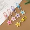 Colorful Translucent Small Flower Heart Keychain Pendant Decoration