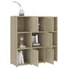 Bookshelf Sonoma Oak 90 x 30 x 90 cm Particleboard