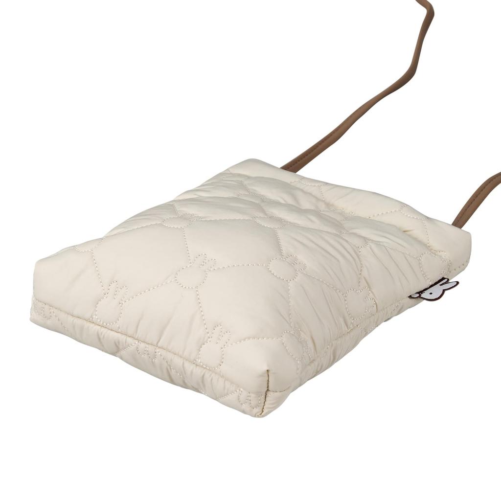 Hapitas Quilted Mini Shoulder Bag with Ivory Quilted Charm, Miffy, Girls, B302,