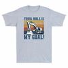 Your Hole Is My Goal Vintage Retro Sunset Men's Short Sleeve T-Shirt Cotton Tee