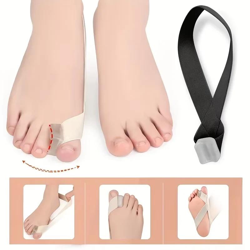 1pcs Hallux Valgus Corrector One Side Thumb Valgus Corrector Tension Strap Pain Relief Toefinger Separator Toe Straightener Tool