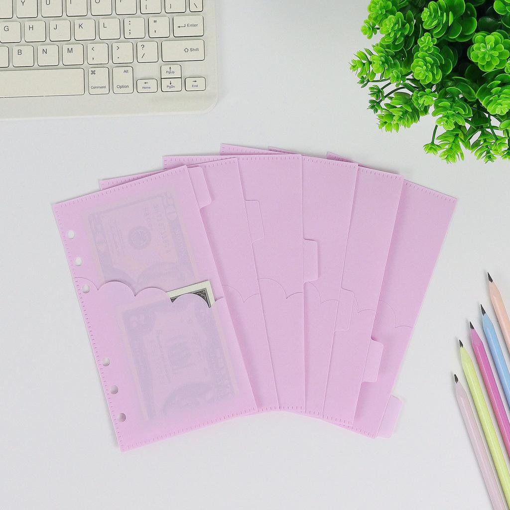 A6 5Pcs PP Double-Layer Transparent Index Divider For Binder Planner Notebook Stationery Notebook Paper Divider Accessories