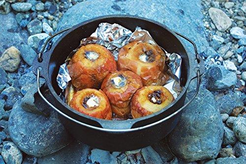 Captain Stag (CAPTAIN STAG) UG-3045 Cast Iron Dutch Oven, 20cm, No Seasoning Required, Perfect for Camping and Barbecuing