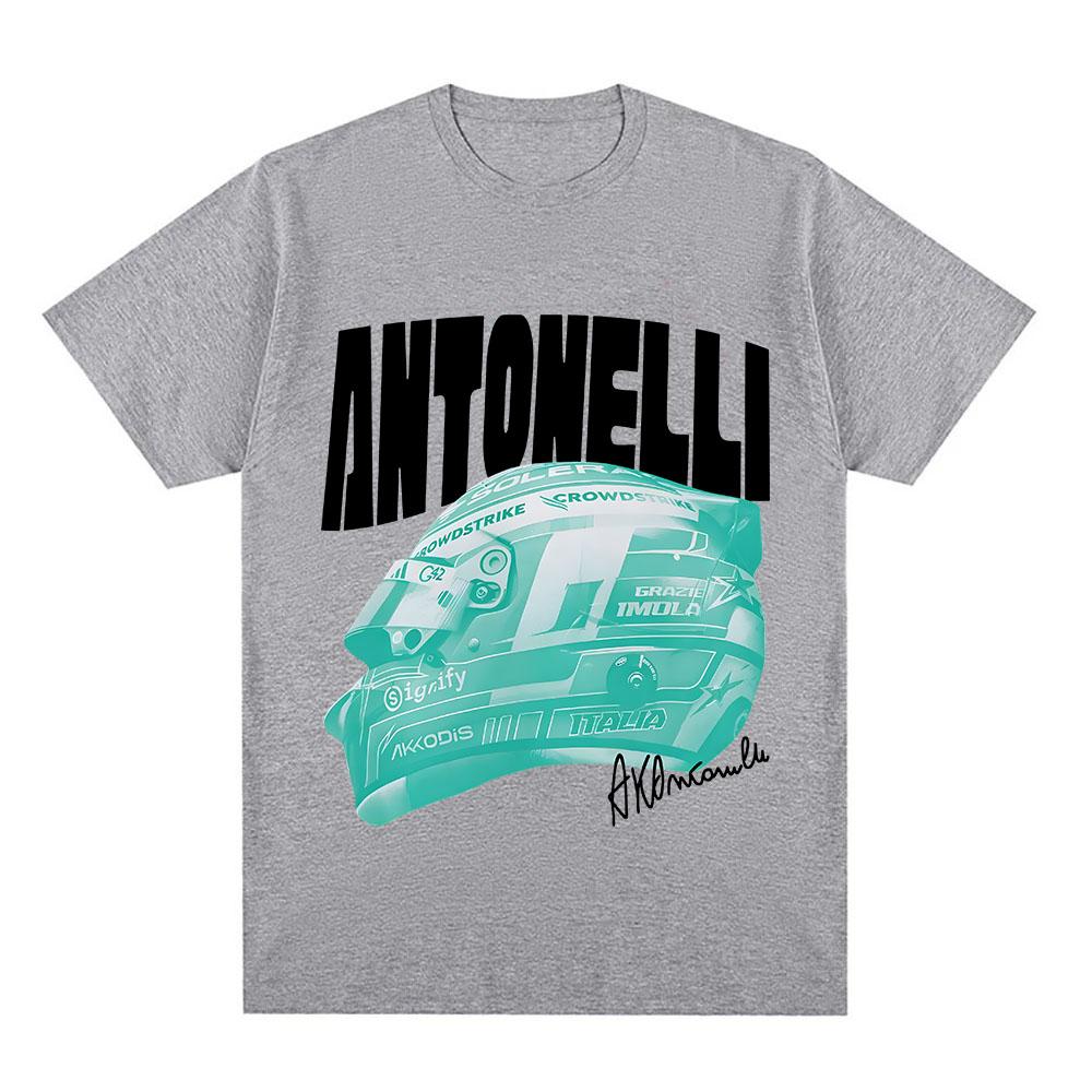 Kimi No.12 Antonelli Racing Driver T-shirt O-neck Summer Short Sleeve Mens Tshirts Unisex Streetwear Design Graphic Print Tees Anime Tops Band T-shirt