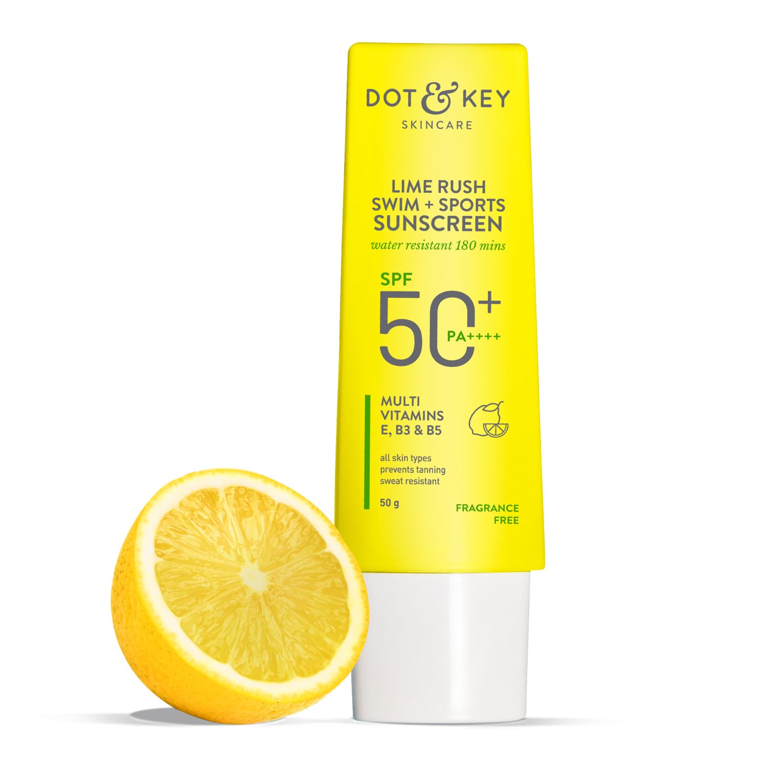 Dot & Key Lime Rush Swim Sports Sunscreen SPF 50+ PA++++ 50g Broad Spectrum Water Resistant