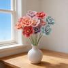 Ručně vyráběná 3D keramická květina Realistická umělá květina Dekorace Věčný květinový buket do obývacího pokoje jídelního stolu kanceláře Domácí dekorace vázy