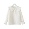 Girls Long Sleeved Blouse Doll Collar Spring Autumn Young Children's Clothing Korean Teen Girls Button White Shirts Spring Tops