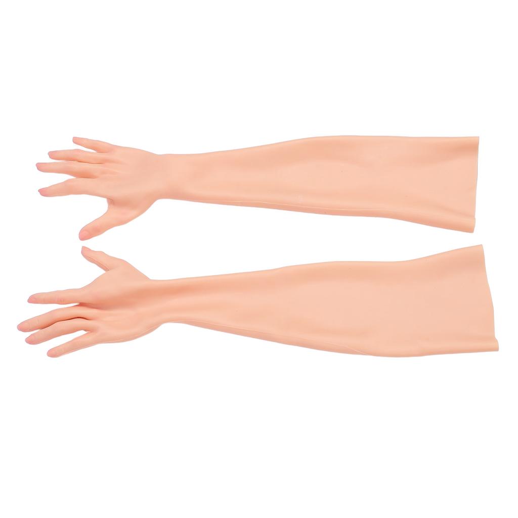 1 para silikonowych realistycznych rękawic pełnorękawowych, bardzo symulowanych, sztucznych dłoni żeńskich do protez skórnych, dla crossdresserów, cosplay