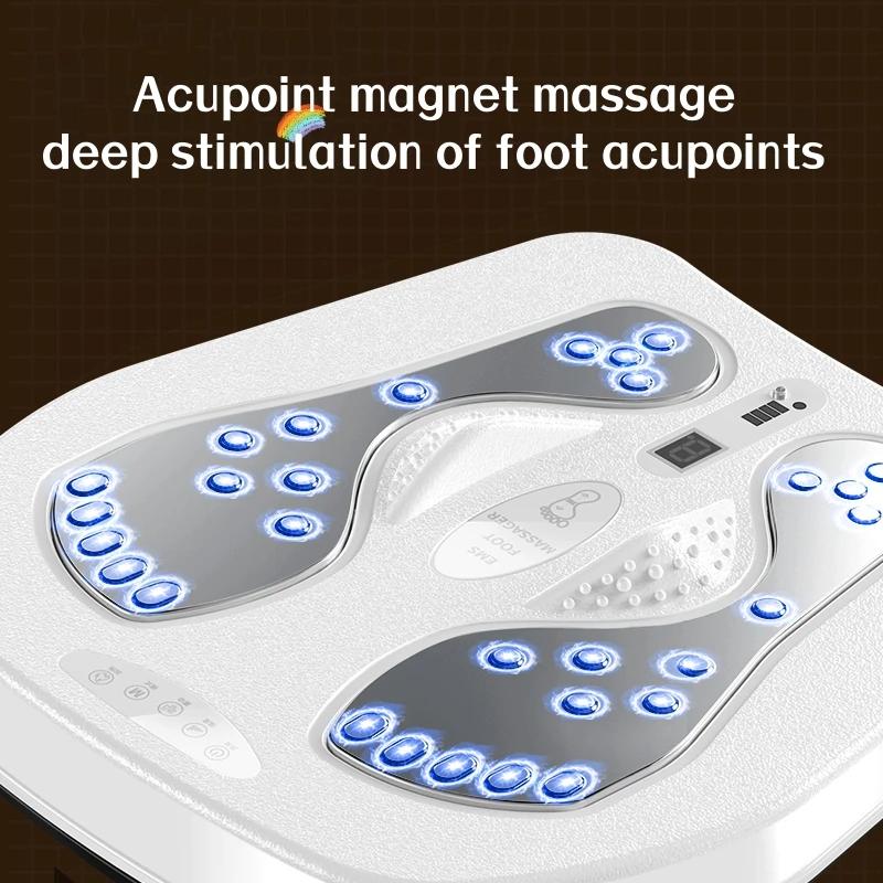 Intelligent varmenevropati muskelavlastningsstimulator sirkulasjonsfotmassasjepute elektrisk Shiatsu EMS fotmassasjemaskin