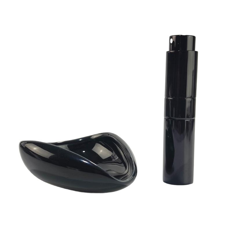 Convenient Coffee Dosing Set Ceramic Cup Trays Plastic Spray Bottle Coffee Brewing Supplies Perfect for Precise Brewing