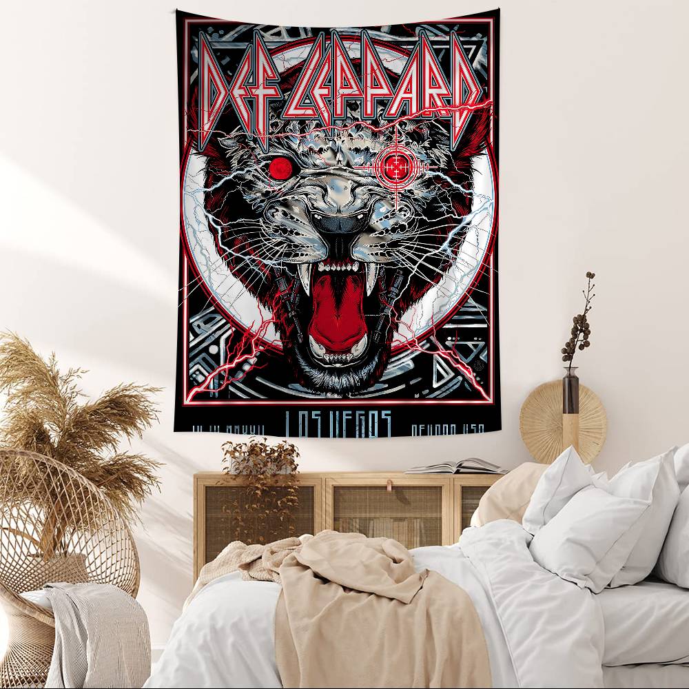 Classic Band Def Lleppard Classic Colorful Tapestry Wall Hanging Bohemian Wall Tapestries Mandala Wall Hanging Sheets
