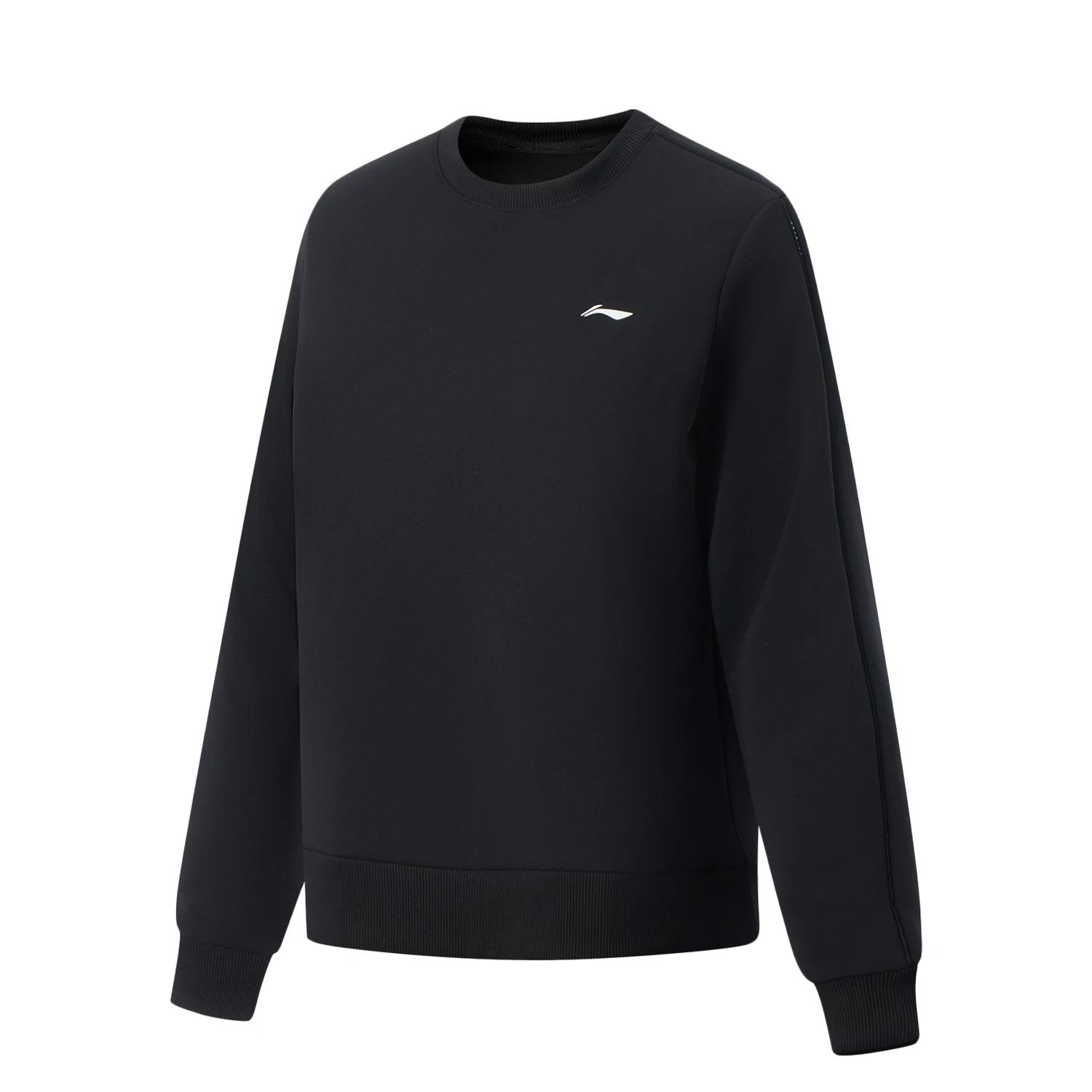 

Li Ning Fitness Series Logo Sport Simple Casual Round Neck Sweatshirt Women sweatshirt AWDV962-1 M