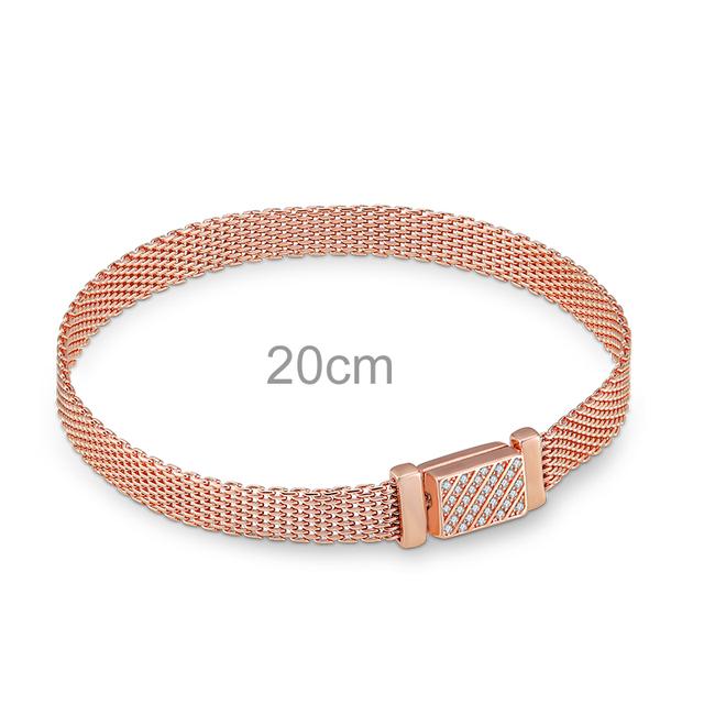 925 Sterling Silver Mesh Safety Chain Clip Bee Butterfly Round Charm Beads Fit Original Fasion Mesh Bracelet Silver 925 Jewelry