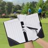 PU Leather Golf Scorecard Holder with Hook Ball Marker Golf Score Wallet Golf Yardage-Book Cover for Golf Gift