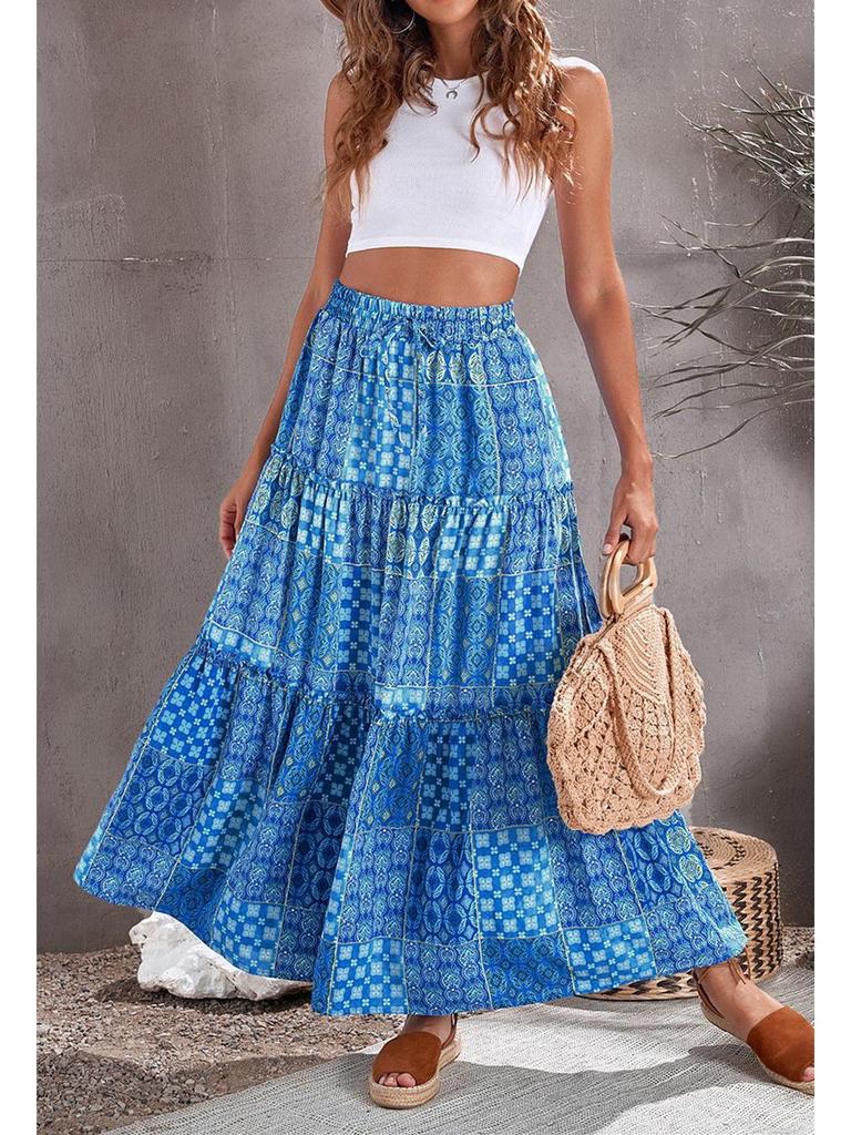"2024 Women's Bohemian Beach Skirt - European & American Summer Swing"