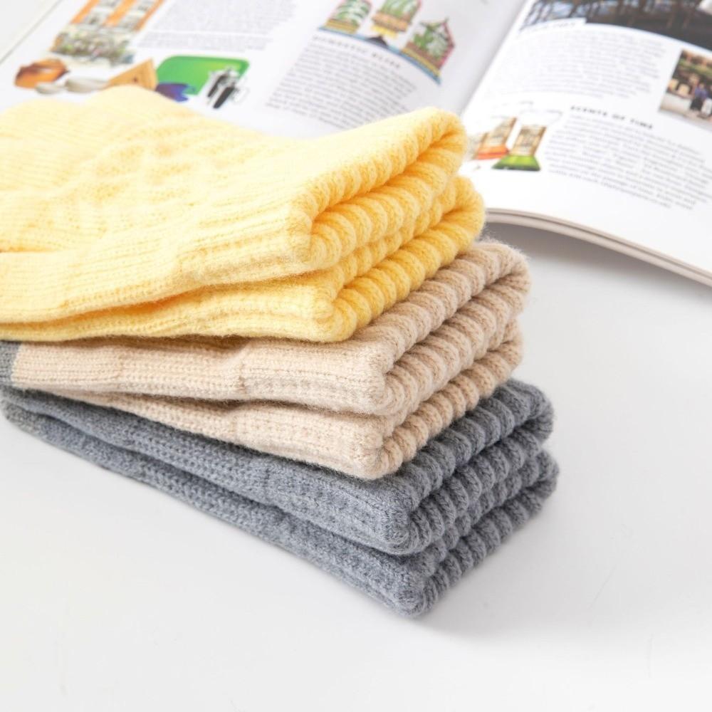 Windproof Touch Screen Gloves Thickened Wool Gloves Fashion Winter Knitted Gloves for Men Women