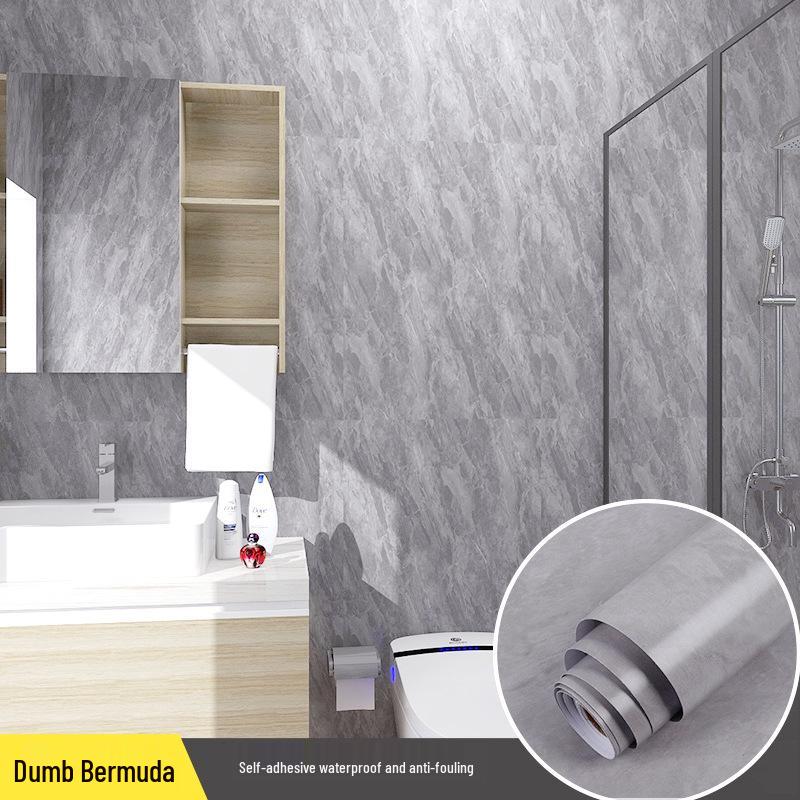 3D Marble Wall Sticker: Self-Adhesive, Oil-Proof, Thickened Decor for Bathroom, Kitchen, Wardrobe