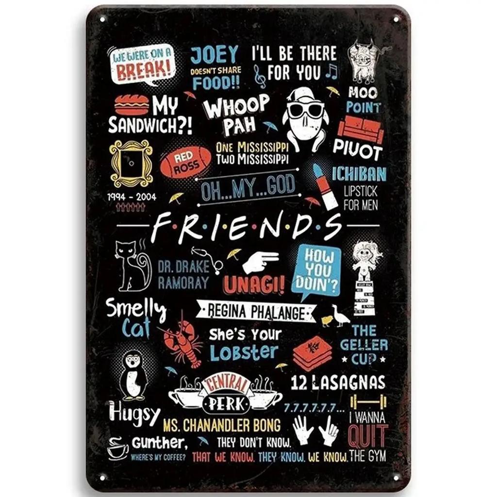 Central Perk Friends Metal Signs. Ideal for Cafe, Bar - Decorative Tin Plaques for Wall.