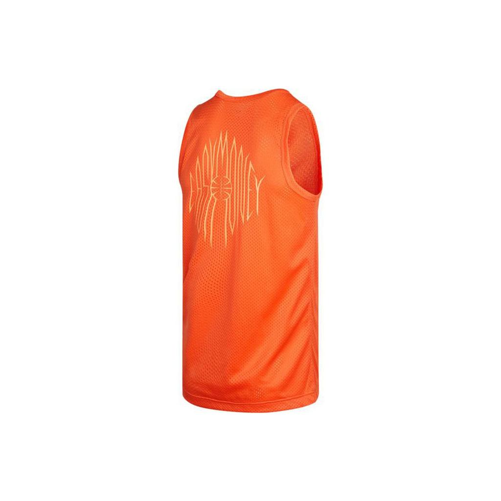 Nike Canotta Sportiva in Jersey a Rete da Uomo Top Arancione CV2408-842