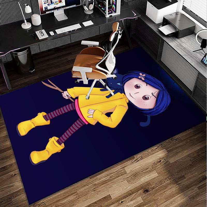 Moonlit Mystery Cora-line Office Rug Chair Mat, Game Carpet, Suitable for Front Door, Bedroom, Living Room, Desk, Holiday Gift