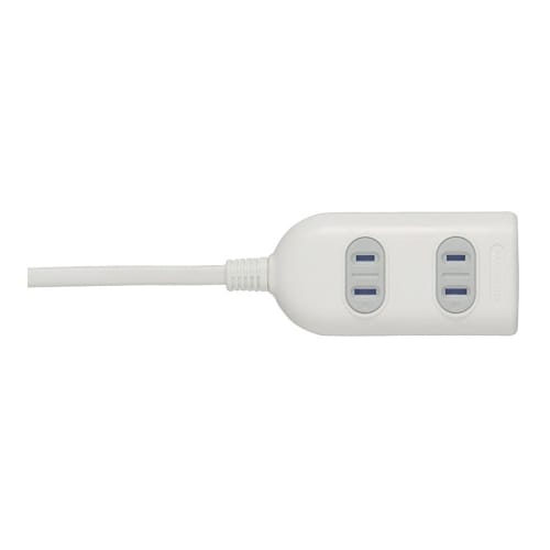 BUFFALO 2 pin power tap 3 mouth type with shutter 5m white BSTAPSH2350WH