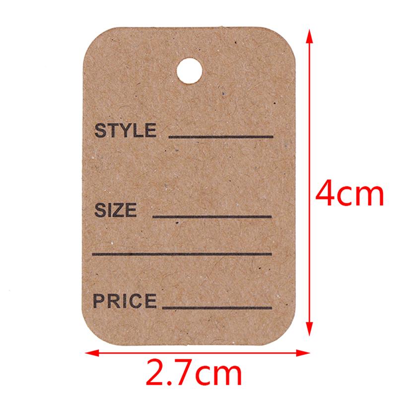 100Pcs Merchandise Display Price Tags Wedding Label Price Tags With String 20M