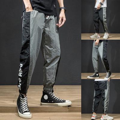 Mens Summer Overalls Pure Colour Comfortable Trousers