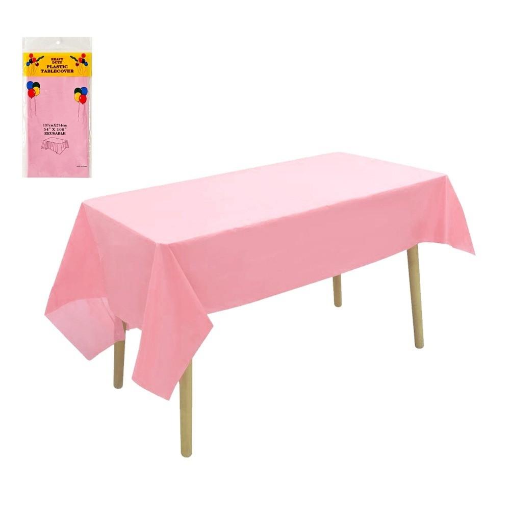 New 54x108inch Disposable Table Cloth Waterproof Oil-Proof Plastic Table Covers Rectangle Table Protector Outdoor
