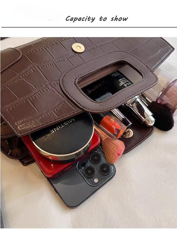 2025 Niche Stone Texture Single-Shoulder Chain Crossbody Bag: Trendy, Versatile, Internet Celebrity Fashion Handbag
