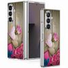 Cute Love Hearts Print Case For Samsung Z Fold 8 Ultra 7 6 5 Luxury Plating Leather Skin Hard Phone Cover For Galaxy Z Fold8 Fold7 Fold6