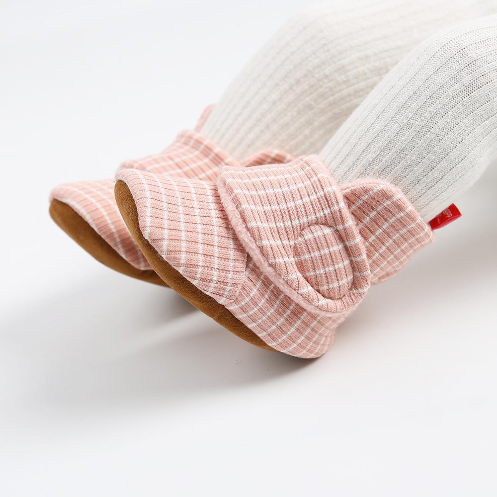 MYGGPP Autumn and Winter Striped Cotton Shoes Cotton Boots Baby Shoes Warm Shoes Baby Shoes Toddler Shoes